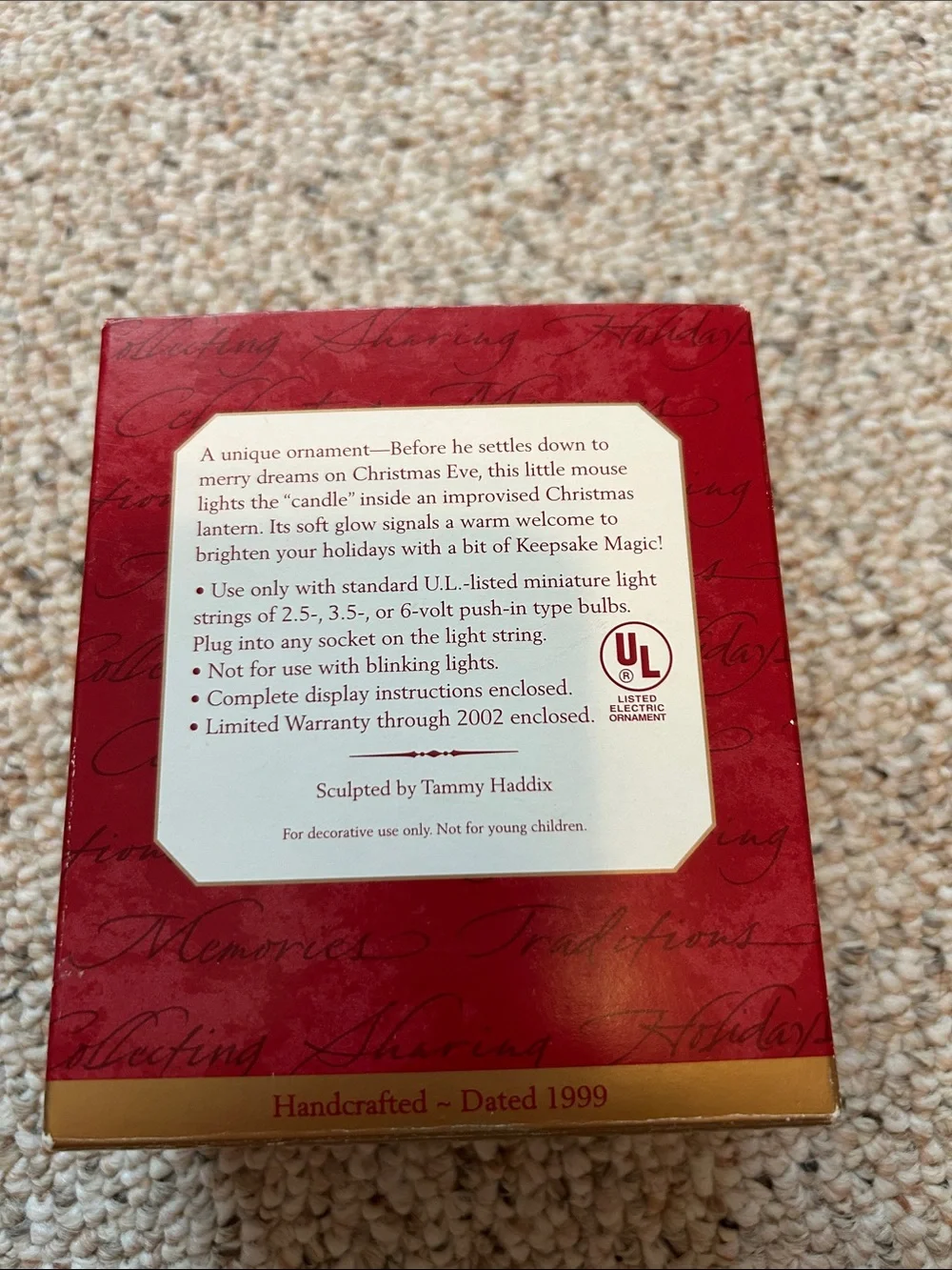 Hallmark “Warm Welcome” Copper Lantern Ornament.  Handcrafted 1999.